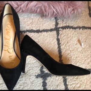 Sam Edelman black suede kitty heel